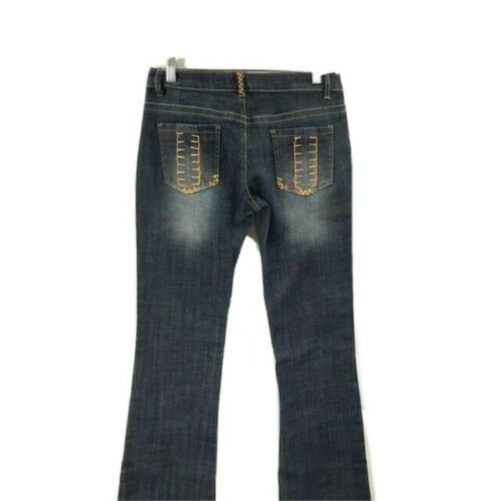 Shorty Junior Jeans Blue Gold Stitching Size 7